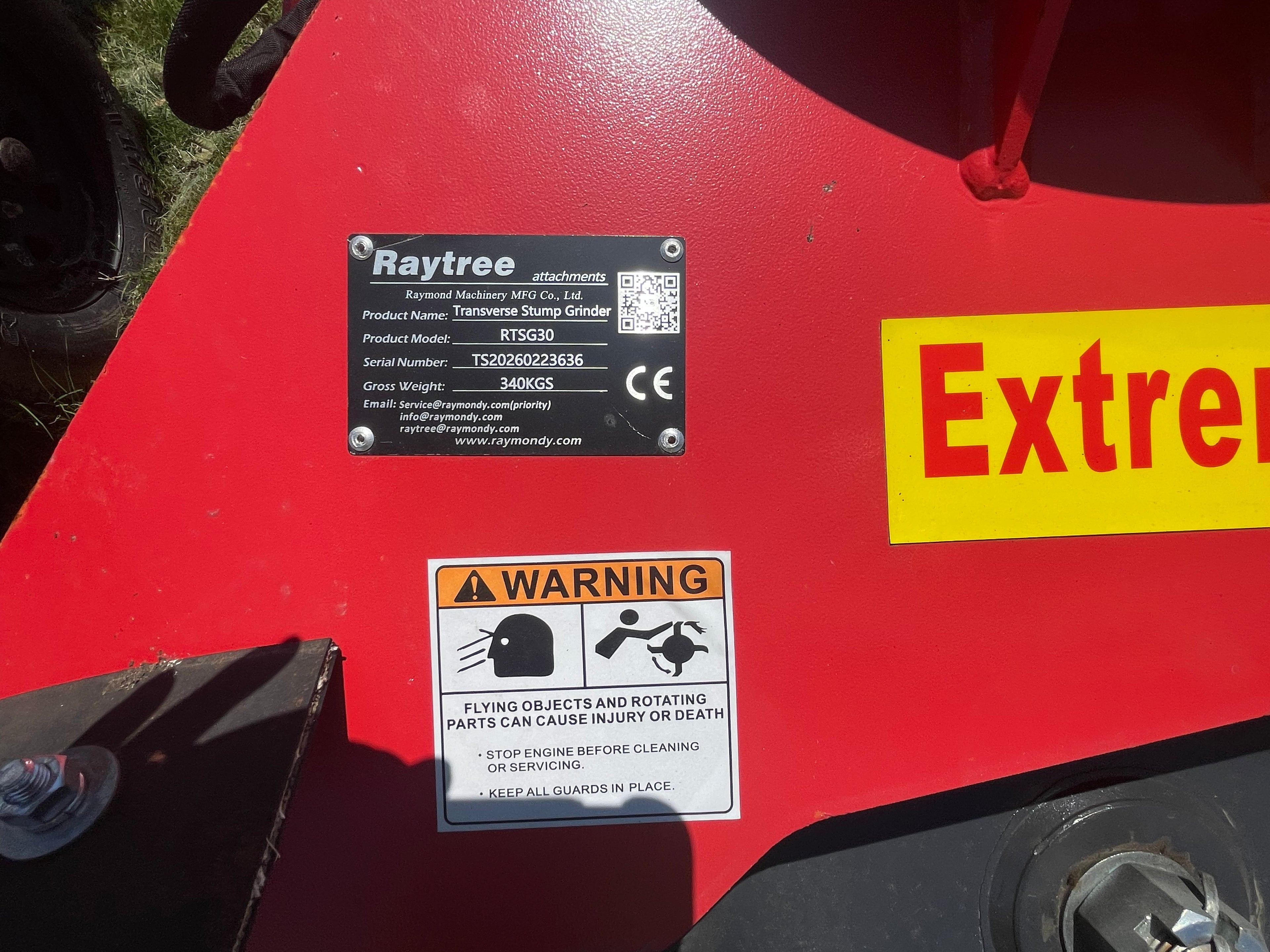 2026 Raytree Transverse Stump Grinder